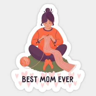 Best knitting mom ever Sticker